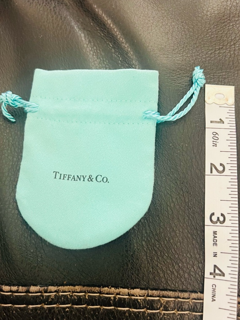 Tiffany & Co. Robin's Egg Blue Drawstring Jewelry Pouch